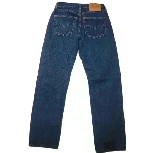 Dark Wash Levi 501s - Picture 4 of 9